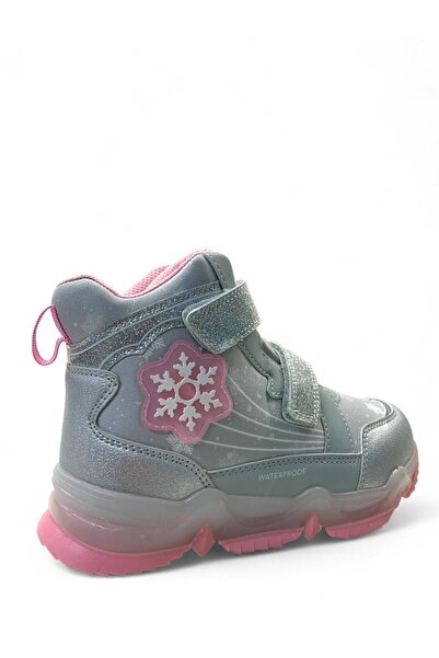 BUCKHEAD 3034 Ortopedik Kız Çocuk Gümüş Waterproof Işıklı Bot