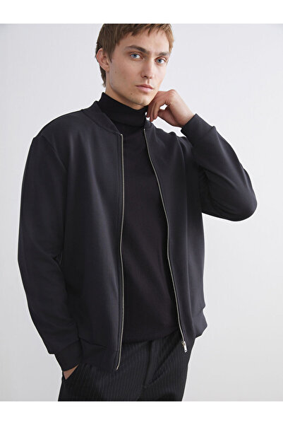 LC Waikiki Antrasit Standart Kalıp Uzun Kollu Erkek Kolej Ceket