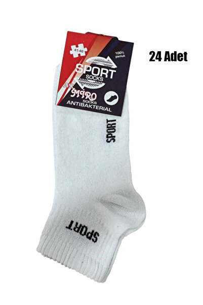 Sport 24 Pairs 100% Cotton Men's Booties Socks Ankle Length