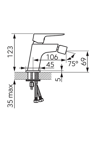 FERRO Baterie stativa bideu VITTO VERDELINE GOLD
