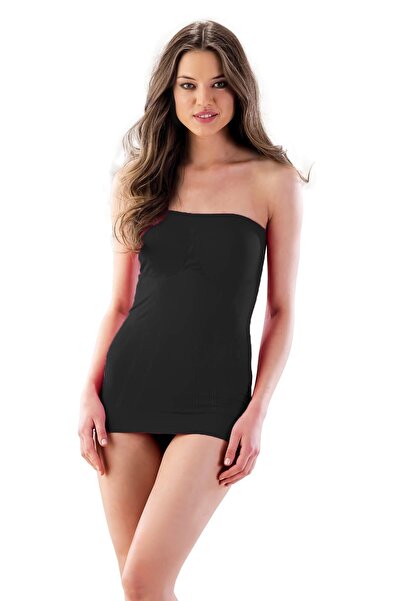 Findit Black 5005 Soft Patterned Strapless Tank Top
