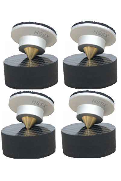 No branded Picioare antivibrații XSSH GJ10 Carbon Platform Spikes (4) pentru boxe/amplificatoare, argintii