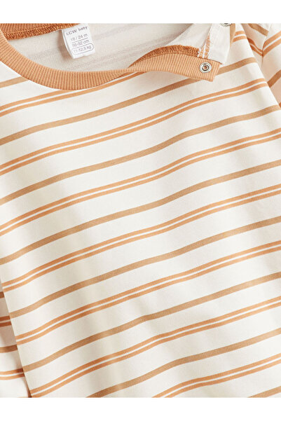 LC Waikiki Crew Neck Striped Baby Boy Sweatshirt and Pants