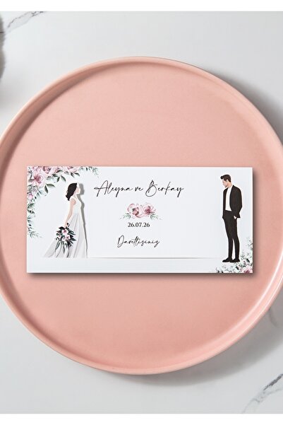 İKLİM DAVETİYE 50 Adet Düğün, Nişan, Nikah Davetiyesi, Baskı Hariçtir 171681