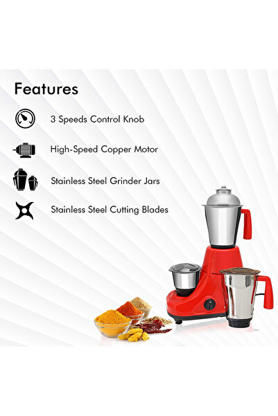 Geepas خلاط ومطحنة GSB5081 مع 3 أوعية