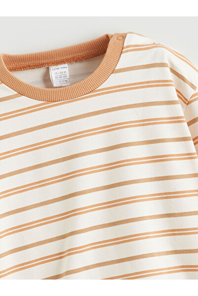 LC Waikiki Crew Neck Striped Baby Boy Sweatshirt and Pants