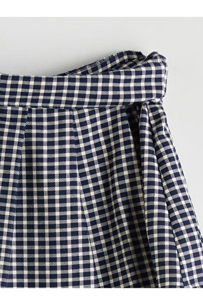 LC Waikiki Plaid Girl's Skirt with Elastic Waist