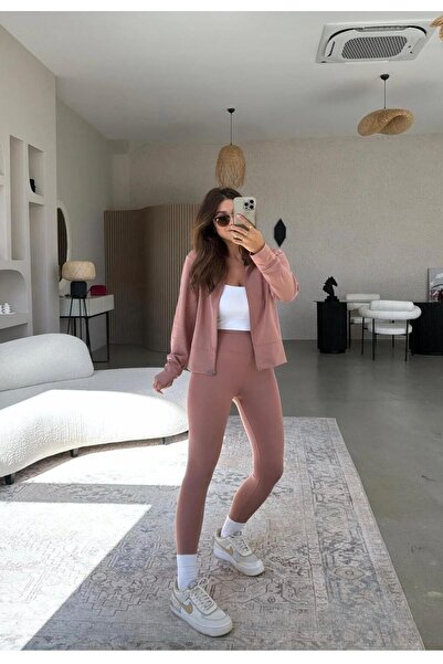 Butik kadın spor tayt takım