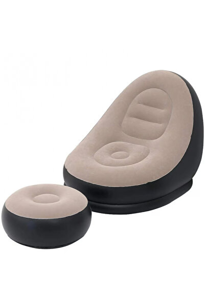 Smartio Inflatable Sun Lounger, Indoor and Outdoor Chair and Ottoman