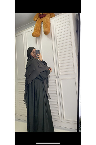 Hijab Sleeve Tie Dress 3-Layer Long Souffle