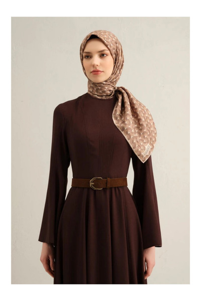 Armine Patterned Pure Sura Silk Scarf 9321 D 05