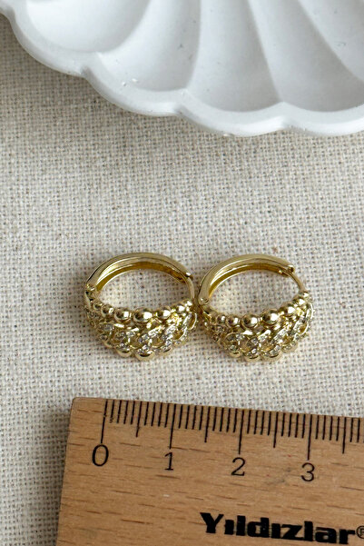 Modacaprea Xuping 14K Zincir Taşlı Halka Kadın Küpe Kararmaz Kadın Takı Xuping Küpe