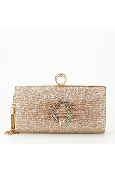 SOFILINE Geantă tip clutch cu șampanie și broșă B-BYH-8815 05