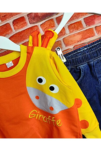 Çamur Kids Graffe Detailed Embroidered Denim Suit