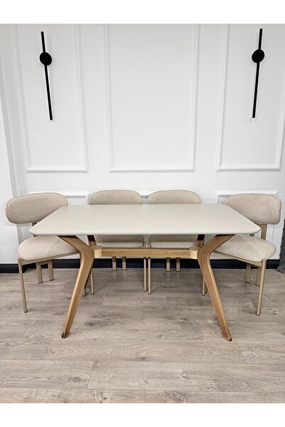 ECCES BB 80 x 140 Mutfak Masası Krem MDF Salon ve Mutfak Masası Yemek Masası