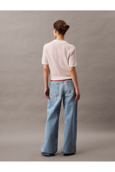 Calvin Klein Women's the Wide Leg Light Jean Pants