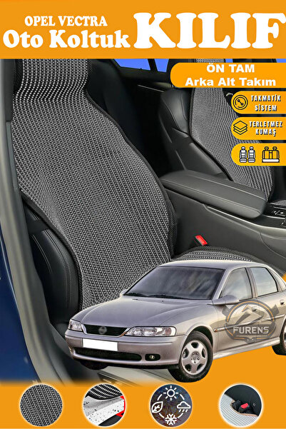 STS Oto Aksesuar غطاء مقعد سيارة من القماش المنسوج باللون الأسود من سلسلة PRE...