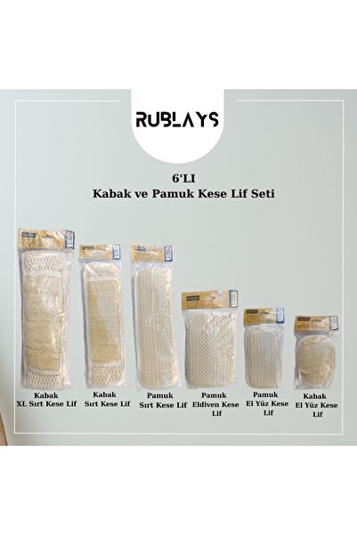 Rublays مجموعة من 6 قطع من قماش القطن - قفازات - مناشف لليدين والوجه