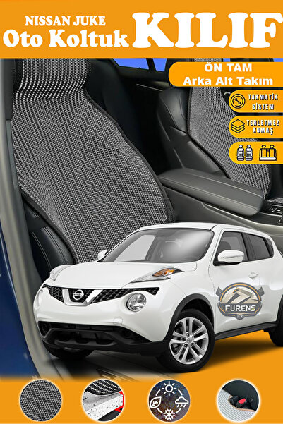 STS Oto Aksesuar غطاء مقعد سيارة نيسان جوك متوافق مع سلسلة بلاك بريستيج من ال...