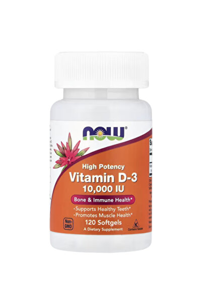 Now Now Foods, Vitamin D-3, High Potency, 10,000 IU, 120 Softgels