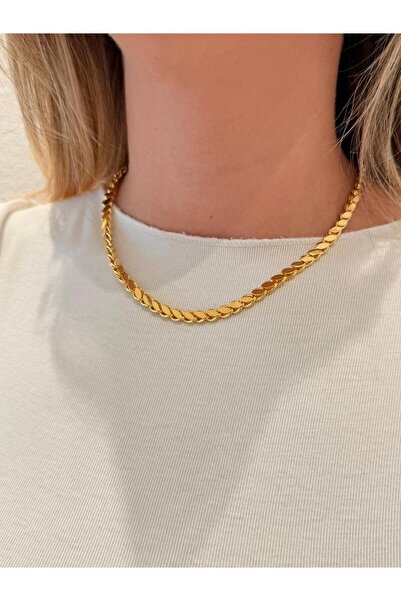 N&V AKSESUAR GOLD ARPA KOLYE