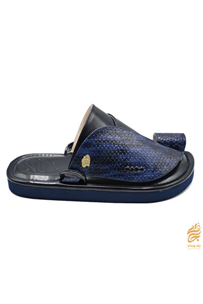 Leather & shoea حذاء شرقي كحلي