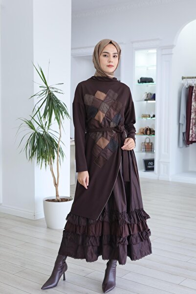 MissWhence Patchwork Detaylı Elbise 38808