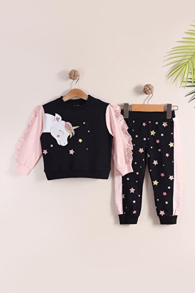 kidello Pink Unicorn Star Printed Girls' Set