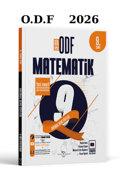 Orijinal Yayınları ODF Orijinal 9. Sınıf Matematik ODF Orijinal Ders Föyleri