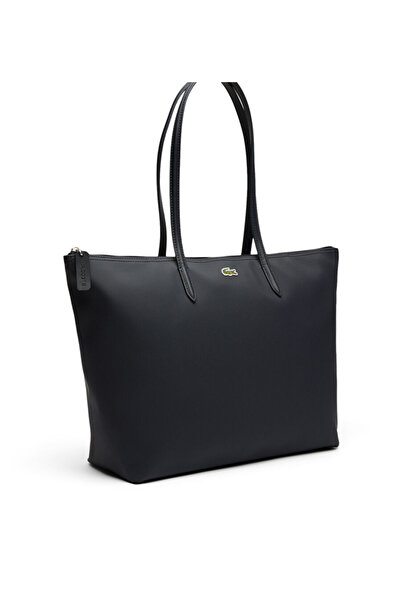 Lacoste L.12.12 Black Large Size Women's Shoulder Bag Elsbeauty