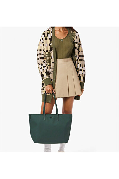 Lacoste L.12.12 Koyu Yeşil Büyük Boy Kadın Omuz Çantası Elsbeauty