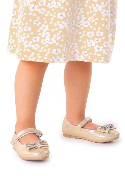 Kiko Kids ربطة عنق ربطة عنق حجرية فيلكرو أحذية راقصة الباليه للفتيات