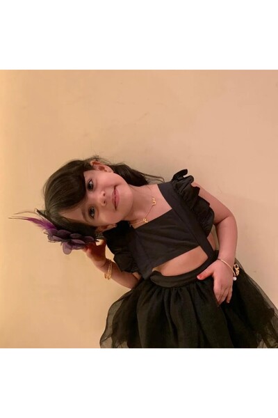 Black Season Kids' Letter Necklace | Gold or Silver Plated | Black Season