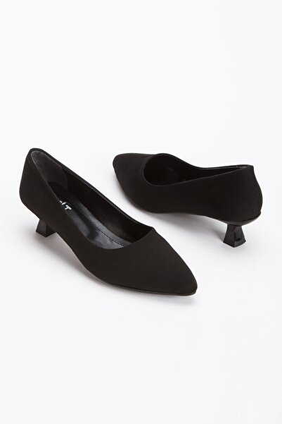 Satenora Orya Black Suede Short Heel Stiletto