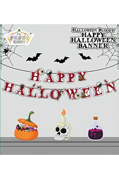 Happy Hallowen Cadılar Bayramı Dekoratif Banner