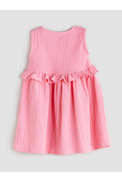 LC Waikiki New Season Front Buttoned Muslin Girl's Dress