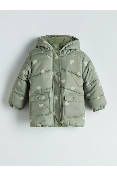 LC Waikiki Hooded Long Sleeve Girl's Puffer Coat