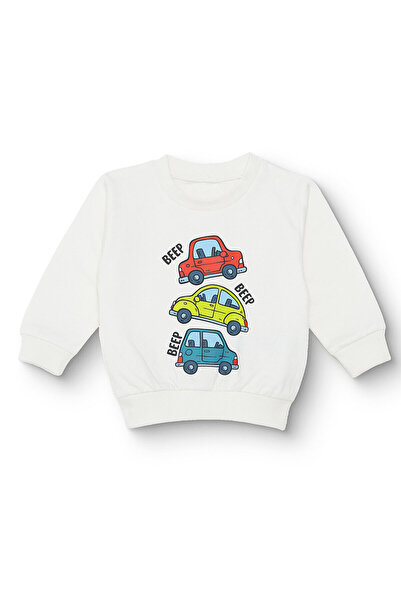 ebebek Hello Baby HelloBaby Erkek Bebek Basic Sweatshirt Şardonlu Bisiklet Ya...