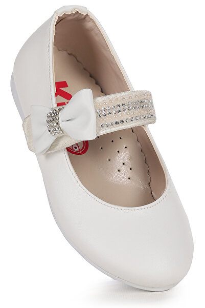 KARAMAZI Cerry Skin Velcro Girls' Stone Ballerina Shoes