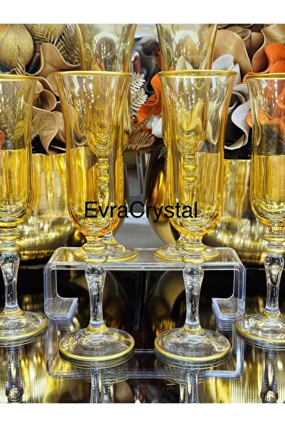 EVRA Bal Rengi 6 Lı Kahve Yanı Su Bardağı