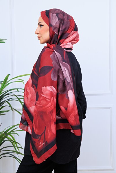 49eyşanipek MODERN SULUBOYA ÇİÇEK DESENLİ DİJİTAL SOFT ŞAL