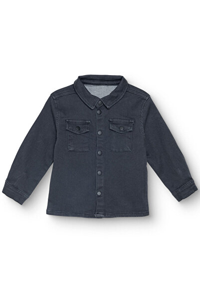 ebebek Hello Baby HelloBaby Erkek Bebek Cool Boy Gömlek Denim Modelli Yaka Uz...