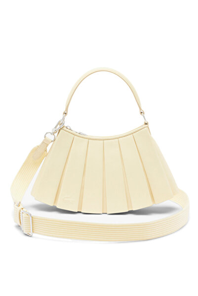 Lacoste Lenglen Sarı Deri Kadın Omuz Çantası Elsbeauty