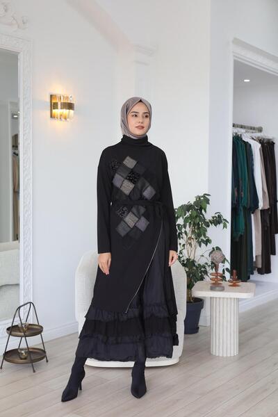 MissWhence Patchwork Detaylı Elbise 38808