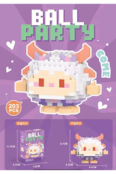 BTİCARET Bricks Keçi Yapı Oyuncak Seti – Eğitici Hayvan Yapı Oyuncağı 203 Parça