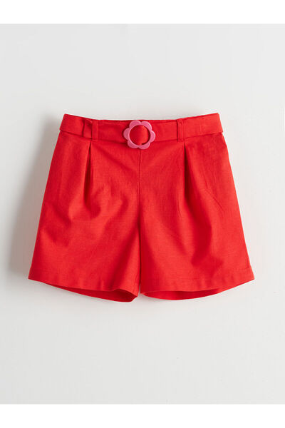 LC Waikiki Peak New Season Linen Blend Floral Girls' Shorts