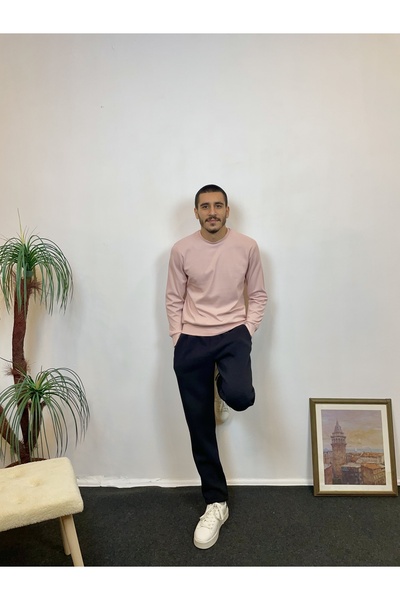 Superlife Ανδρικό φούτερ Superlife με λεπτή εφαρμογή με λαιμόκοψη SPR 20K17