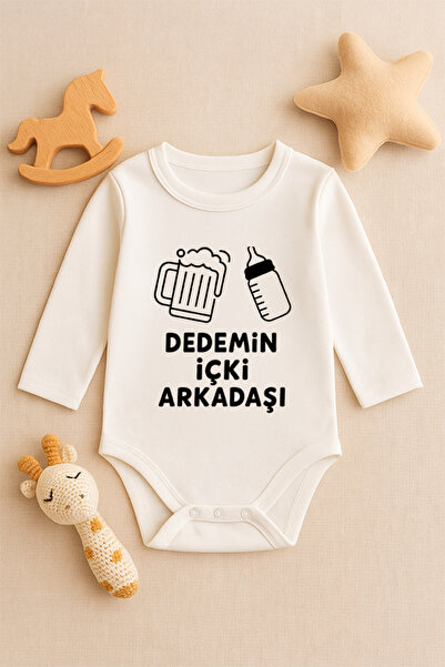 SVART WEAR بدلة أطفال قطنية مطبوعة بأكمام طويلة من Dedemin مع أزرار كبس