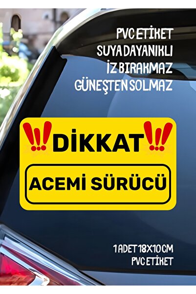 alışveriş kurdu Acemi Sürücü Yeni Sürücü Sticker Su Geçirmez Sticker Araba Motor Duvar Cam Etiket Sticker