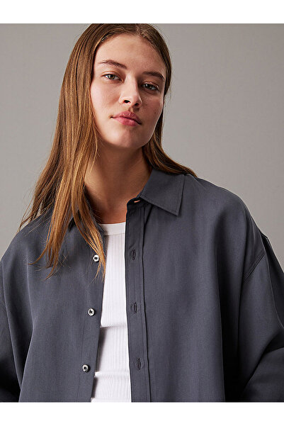 Calvin Klein Women's Long Dad Shirt